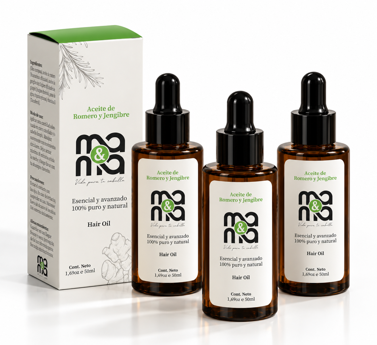 Aceite de Romero y Jengibre x3 - Imagen 2